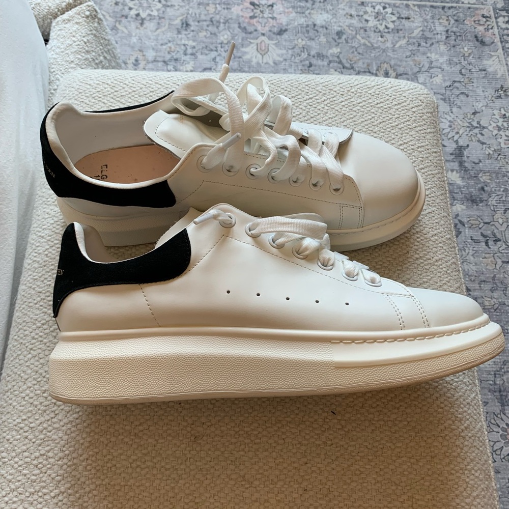 Alexander McQueen White and Black Men's Shoes